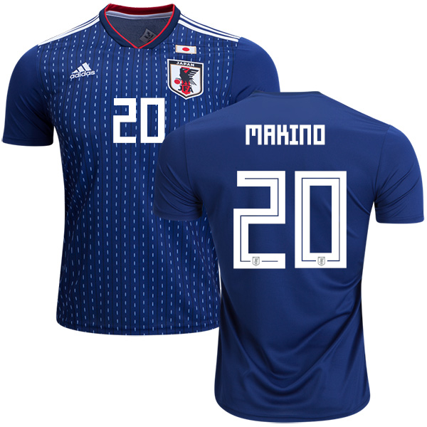 Japan #20 Makino Home Soccer Country Jersey